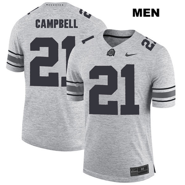 Ohio State Buckeyes Men's Parris Campbell #21 Gray Authentic Nike College NCAA Stitched Football Jersey JJ19H04OY